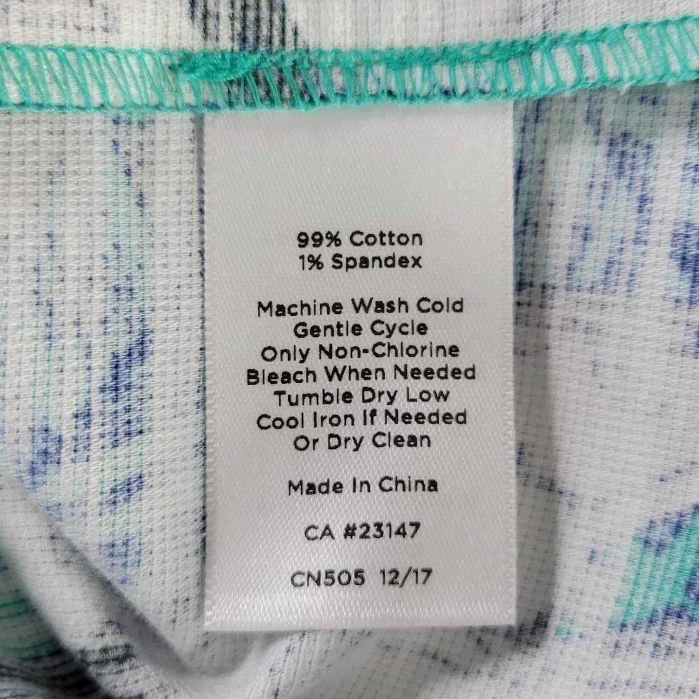 Talbots Shift Dress Size 10 Giraffe Leaves Print Sleeveless Cotton Blend A Line - Picture 7 of 10